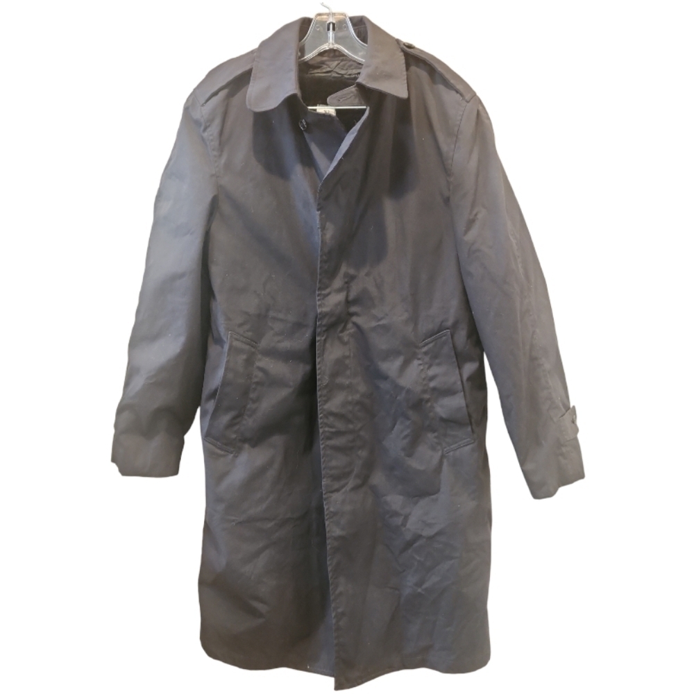 US Navy Enlisted Men's Blue 3346 All Weather Trench Coat with Liner 36R
